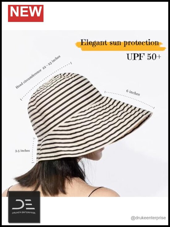 Womens UPF 50+ Kettle Brim Sun Hat Floppy Packable Beach Hat main image 5